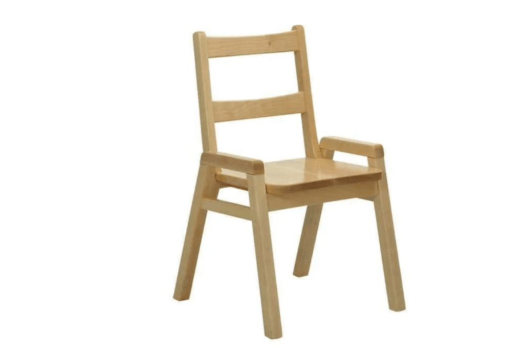 JBP Maple Wood Stackable Classroom Chairs, chairs for toddlers, chairs for preschoolers, chairs for kindergarten, Made in Canada classroom chairs, The Montessori Room, Toronto, Ontario, Canada. 