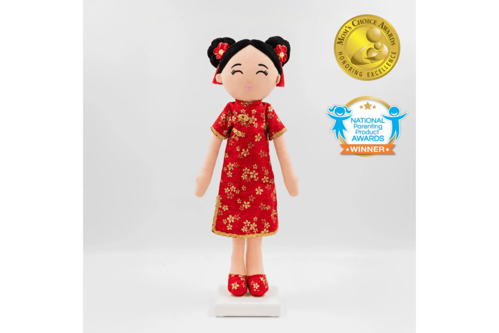 Joeydolls Cultural Dolls, Asian cultural dolls, diverse dolls, plush dolls, huggable dolls, toddler dolls, preschool dolls, inclusive dolls, dolls celebrating Asian heritage, learning toys, cultural toys, boutique dolls, educational dolls, soft dolls for kids, The Montessori Room, Toronto, Ontario, Canada. 