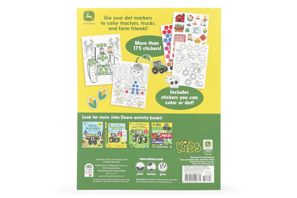 John Deere Dot Activity Book