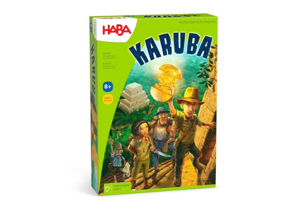 Karuba - Tile Laying Puzzle Game, board games for 8 year olds, board games for 9 year olds, board games for 10 year olds, family board games, best board games, award winning board games, HABA toys, The Montessori Room, Toronto, Ontario, Canada. 