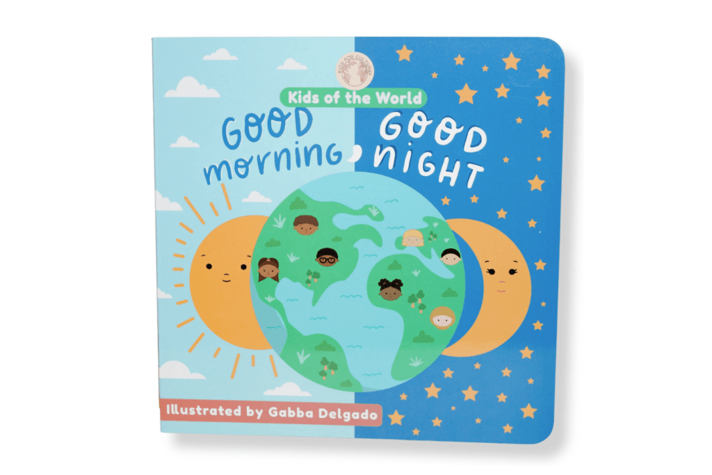 KIDS OF THE WORLD: GOOD MORNING, GOOD NIGHT BOARD BOOK kids for culture, board books for kids, board books about diversity for kids, toddlers, Toronto, Canada