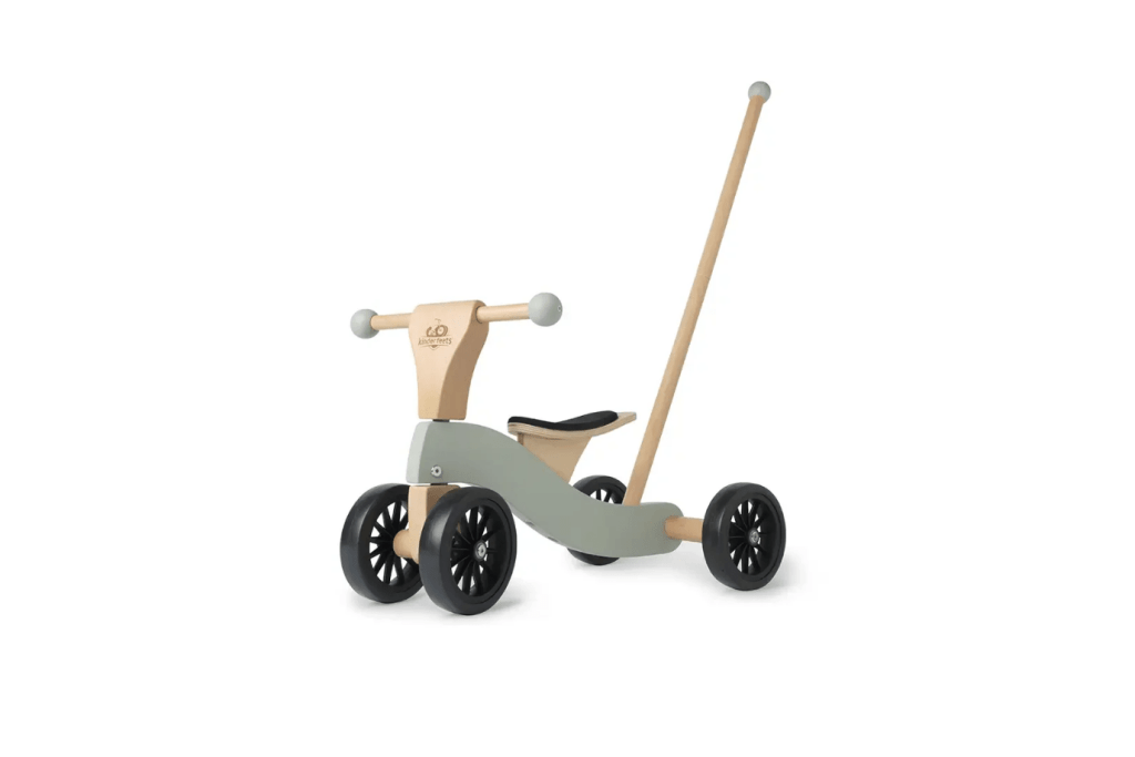 Kinderfeets Tiny Glider, 12 months and up, toddler push bike, gross motor toys for toddlers, indoor ride-ons for toddlers, outdoor toys for toddlers, The Montessori Room, Toronto, Ontario, Canada. 