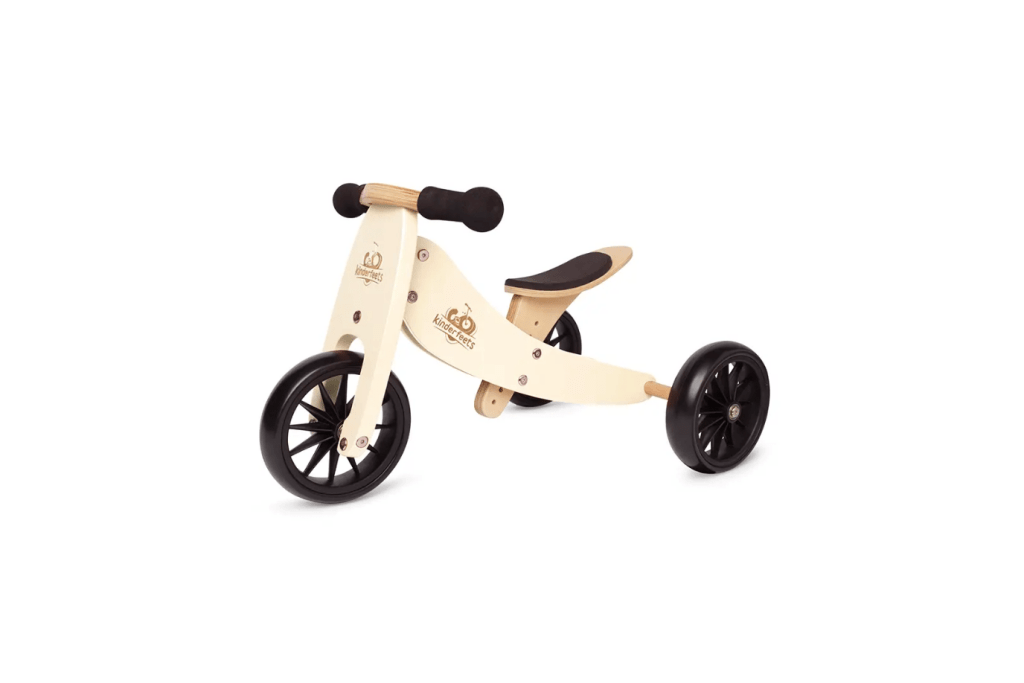 Kinderfeets Tiny Tot 2-in-1 Balance Bike, toddler balance bikes, outdoor bikes for toddlers, gross motor toys for toddlers, tricycle for toddlers, The Montessori Room, Toronto, Ontario, Canada. 