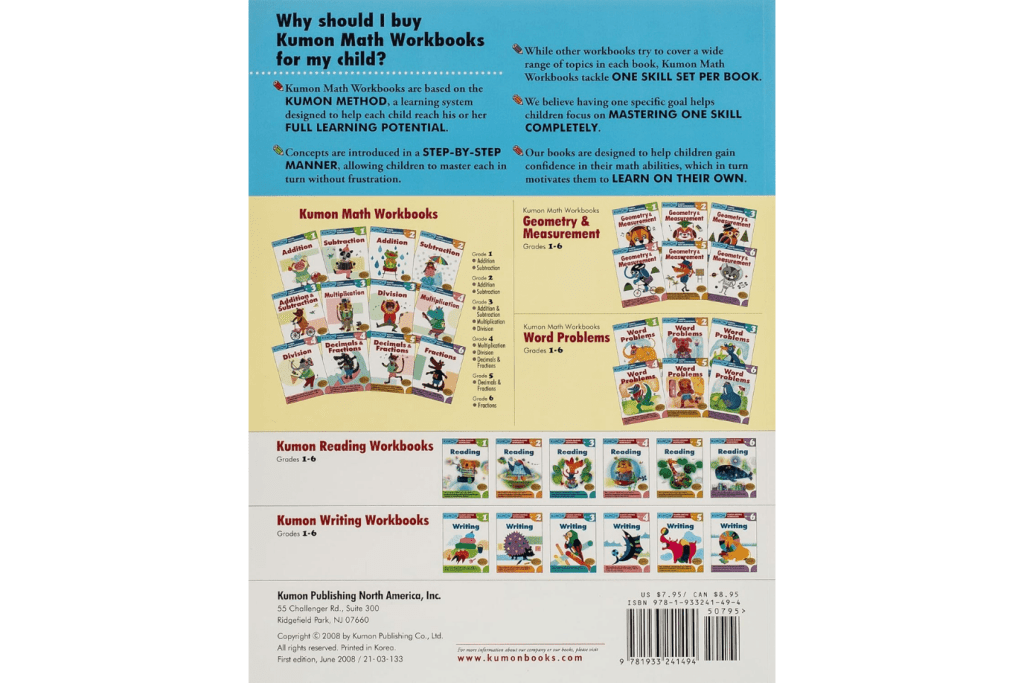 Kumon: Grade 1 Addition (Ages 6 - 7)