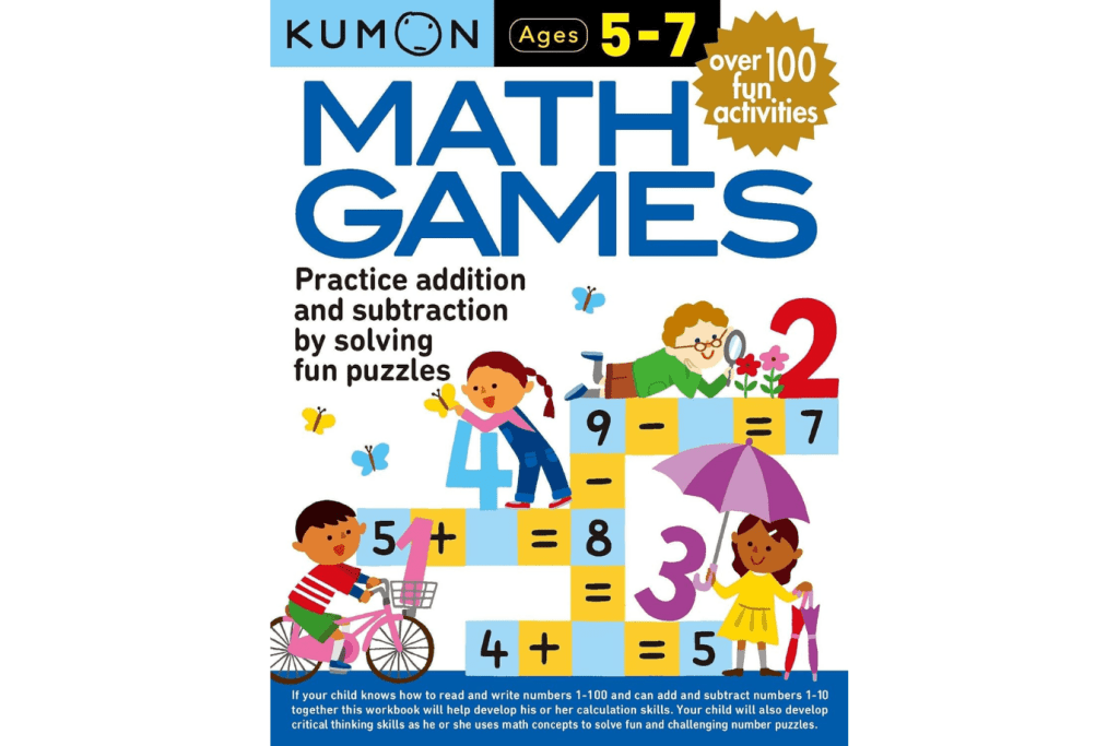 Kumon: Math Games (Ages 5 - 7), kumon workbooks Toronto, Kumon workbooks, math workbooks, learning math workbooks, addition workbooks, subtraction workbooks, kindergarten workbooks, grade 1 math workbook, grade 1 workbooks, kindergarten math workbook, Toronto, Canada