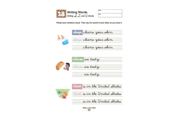 Kumon: My Book of Cursive: Writing Words (Ages 6 - 8) I The Montessori Room