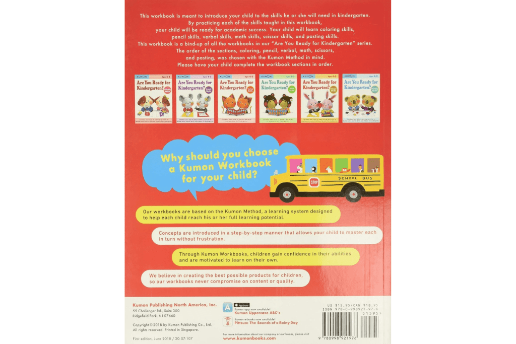 Kumon Publishing Canada Kumon: Preschool Skills Workbook (Age 3 - 5)