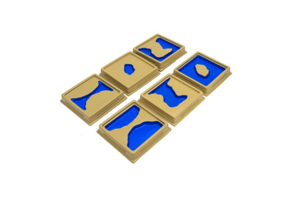 Land and Water Form Trays, Montessori Casa Materials, Montessori Culture Materials, Montessori Geography Materials, budget-friendly Montessori materials, The Montessori Room, Toronto, Ontario, Canada