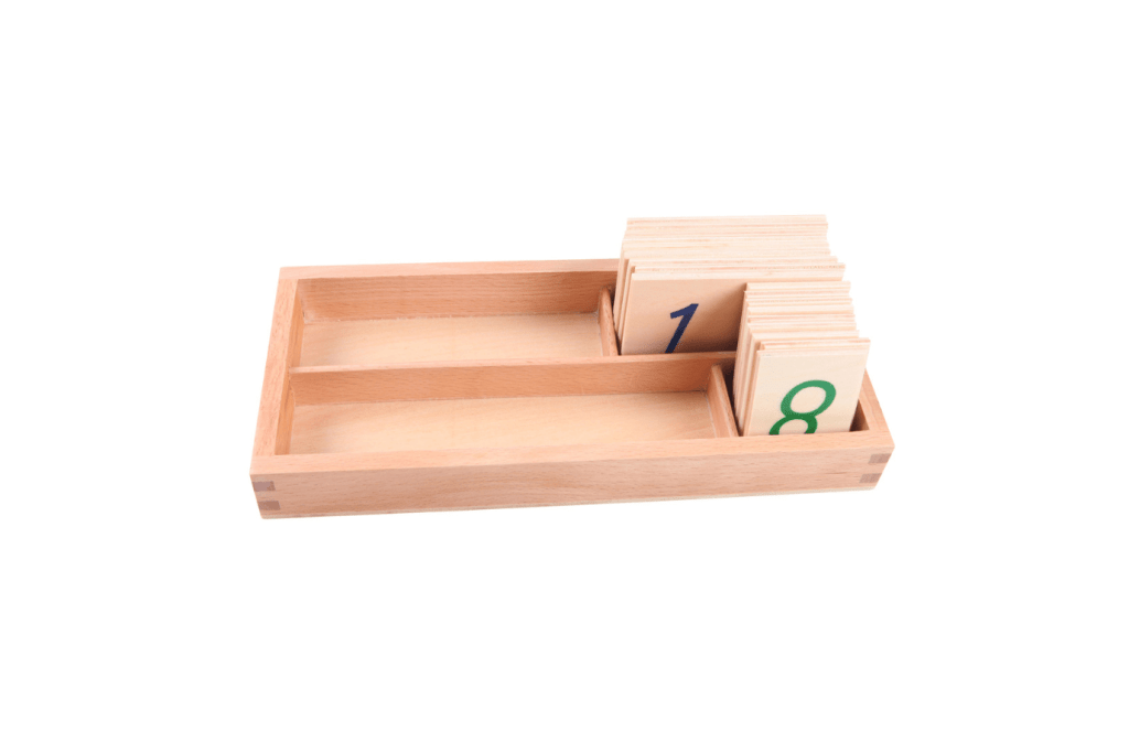 The Montessori Room Wooden Number Cards with Box (1-9000) (Small and Large Available)