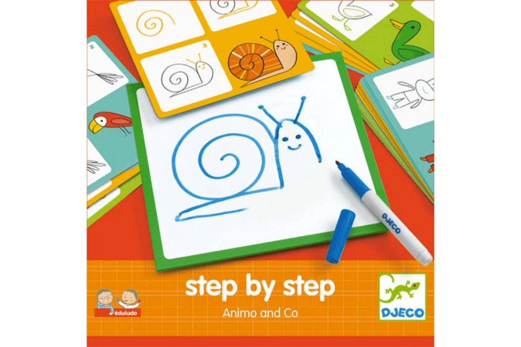 Learn to Draw Animals Activity, Djeco, 4 years and up, learn to draw kits for kids, art kits for kids, gifts for little artists, The Montessori Room, Toronto, Ontario, Canada. 