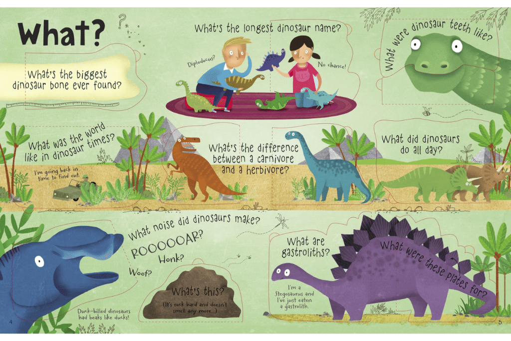 Lift-the-flap Questions and Answers about Dinosaurs by Katie Daynes