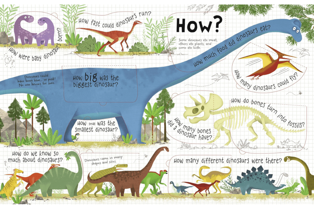 Lift-the-flap Questions and Answers about Dinosaurs by Katie Daynes