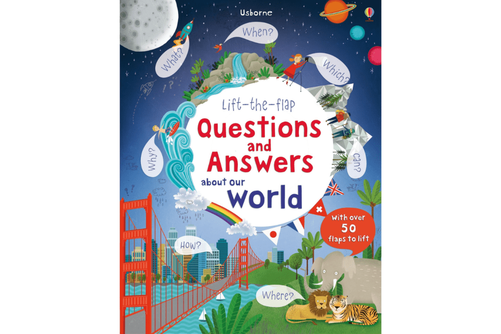 Lift-the-flap Questions and Answers about Our World by Katie Daynes, kids books about geography, children&#39;s books the world
