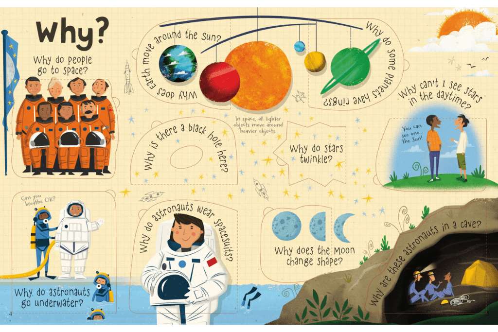 Lift-The-Flap Questions And Answers About Space by Katie Daynes