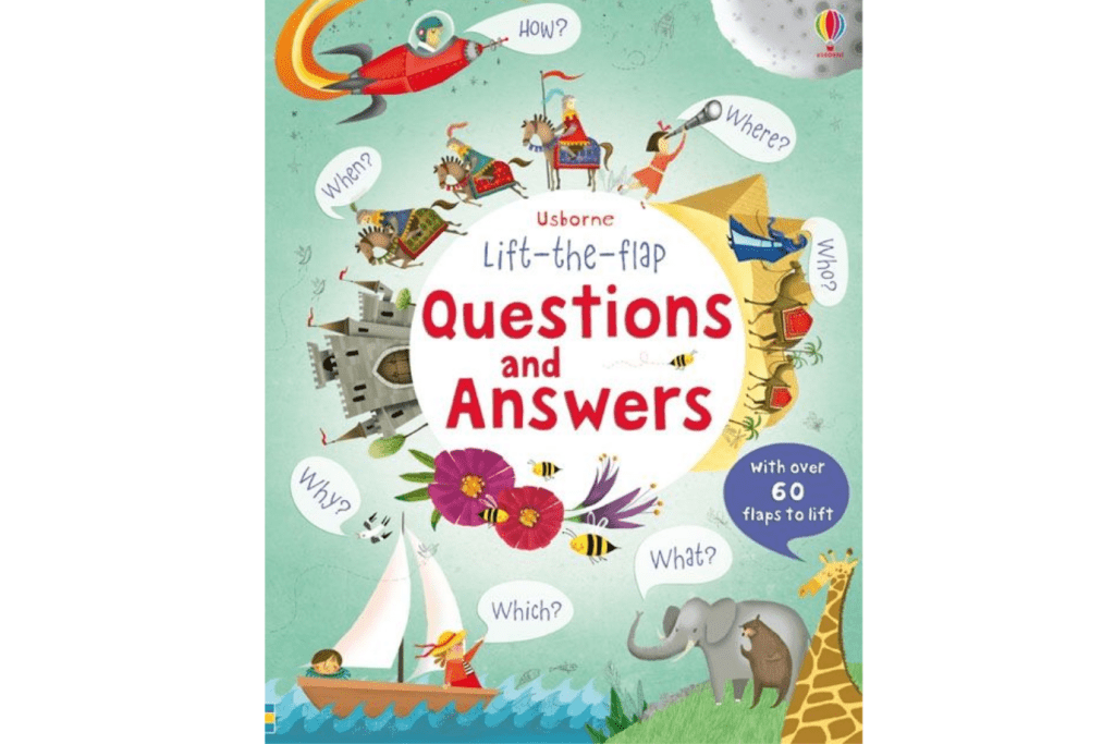 Lift-the-flap Questions and Answers by Katie Daynes, Usborne, First Question and Answer Books, lift the flap books for preschoolers, best books for preschoolers, books for inquisitive children, The Montessori Room, Toronto, Ontario, Canada. 