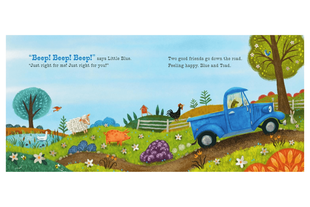 Little Blue Truck Feeling Happy: A Touch-and-Feel Book by Alice Schertle