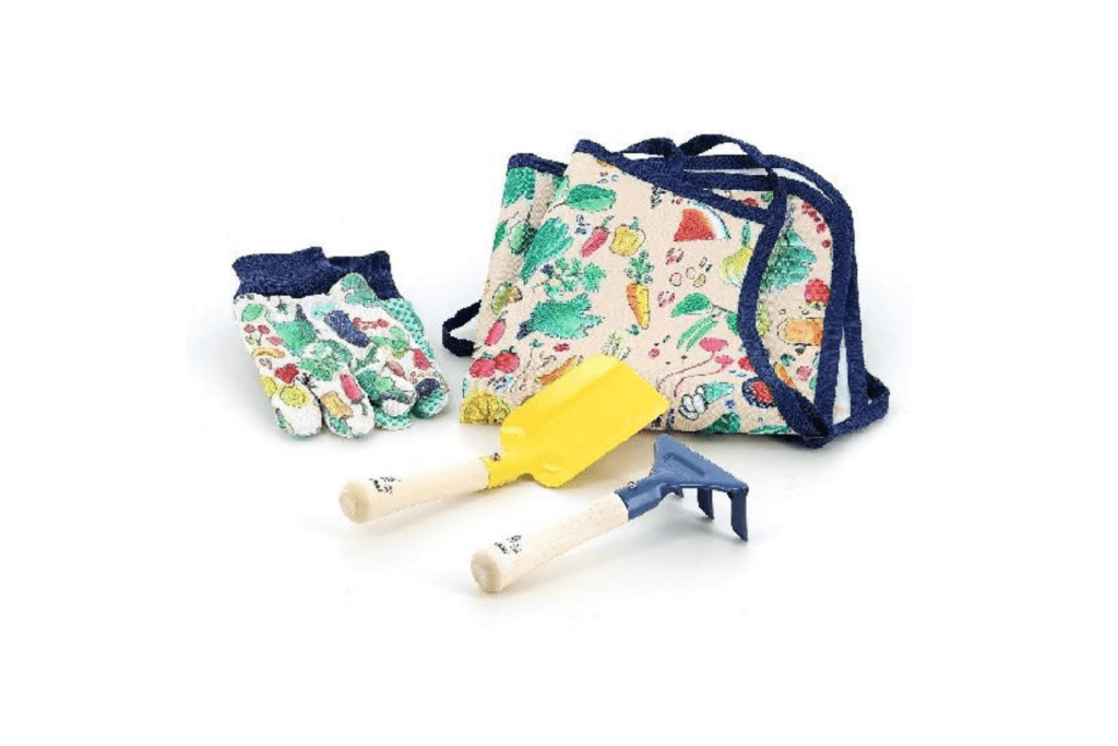 Little Gardener’s Set, Vilac toys, gardening tools for kids, child-sized gardening tools, practical life skills, care of the outdoor environment, The Montessori Room, Toronto, Ontario, Canada. 