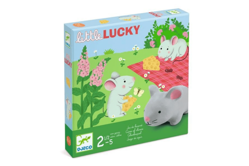 Djeco Little Lucky - Toddler Board Game, toddler games, toddler board games, toddler game mouse and cheese, colour recognition games, fun games for toddlers, Toronto, Canada