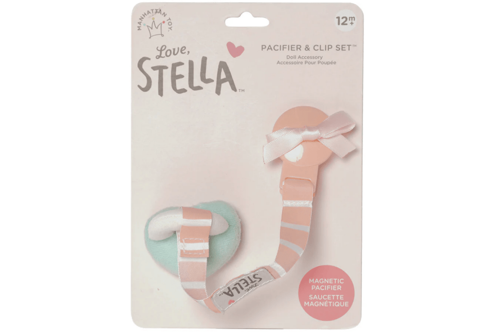 Love, Stella Pacifier and Clip Set