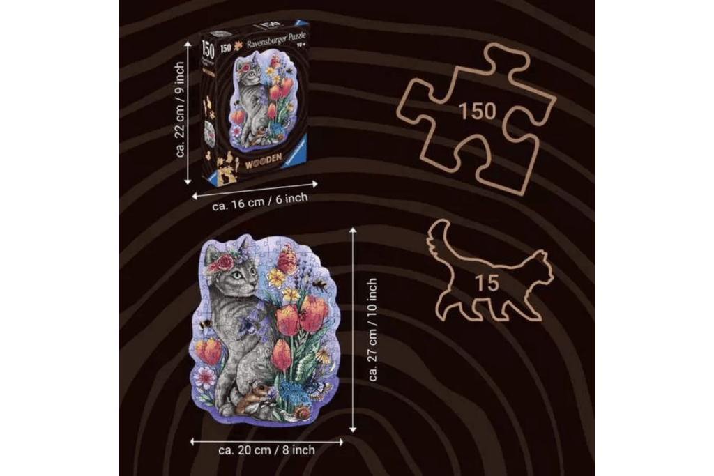 Lovely Cat 150 Piece Wooden Puzzle