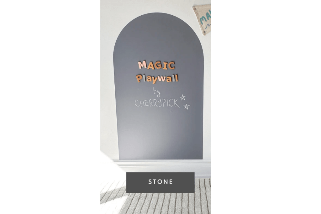 Cherrypick Stone Grey Magic Playwall - Magnetic Chalkboard Wall Decal