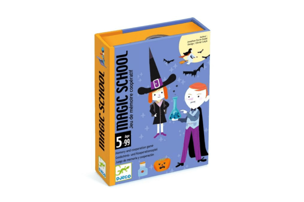 Djeco Magic School Card Game, Magic School Toronto, Magic School travel game, travel games for kids, travel games for 5, 6, 7, 8 year olds, djeco toronto