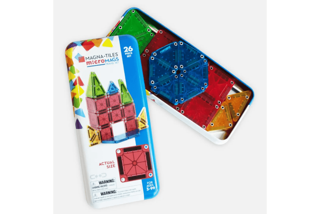 MAGNA-TILES® microMAGS 26 Piece Travel Set (Bold Colours)