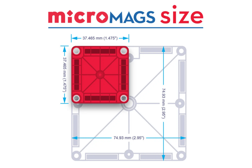 MAGNA-TILES® microMAGS 26 Piece Travel Set (Bold Colours)