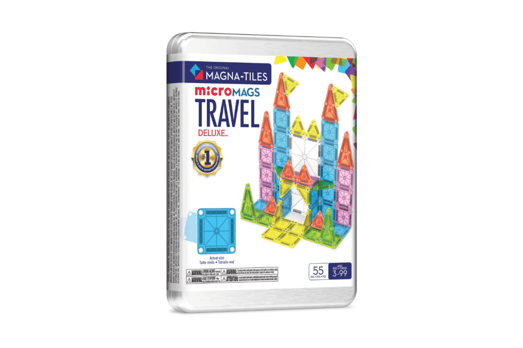 MAGNA-TILES® microMAGS 55 Piece DeluxeTravel Set, magnatiles travel set, micromags travel set, magnatiles travel case, small magnatiles set, micromags toronto, magnatiles toronto