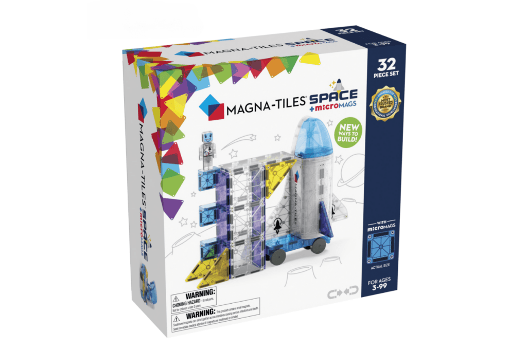 MAGNA-TILES® microMAGS Space 32 Piece Set, magnetic toys, best toys for kids, magnatile add-ons, best gifts for 3 year old, best gifts for 4 year old, best gifts for 5 year old, best gifts for 6 year old, The Montessori Room, Toronto, Ontario, Canada, space toys