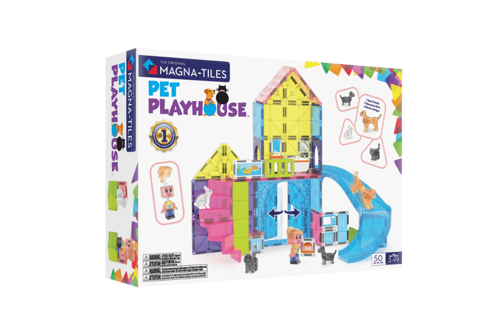 Magna-Tiles® Pet Playhouse 50-Piece Set, pet magnatiles set, magnatiles pet set, magnatiles dog set, magnatiles cat set, Toronto, Canada, magnatiles toronto
