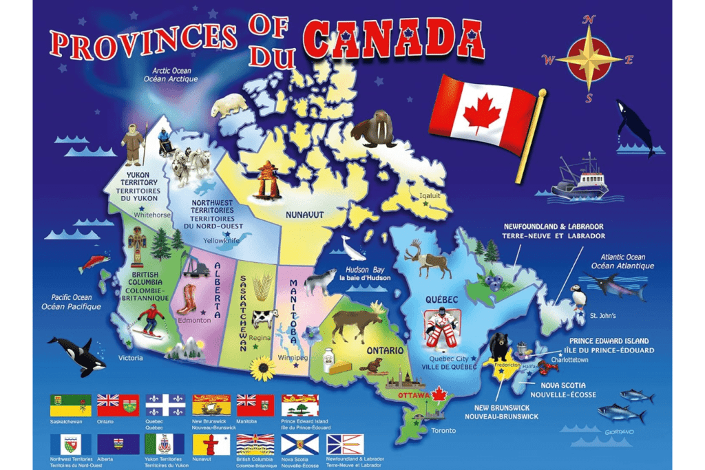 Map of Canada 100 Piece Puzzle (Ages 6+)