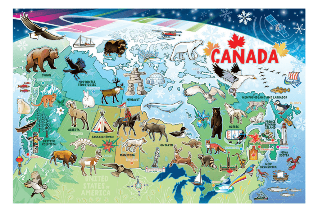 Map of Canada Floor Puzzle by Cobble Hill