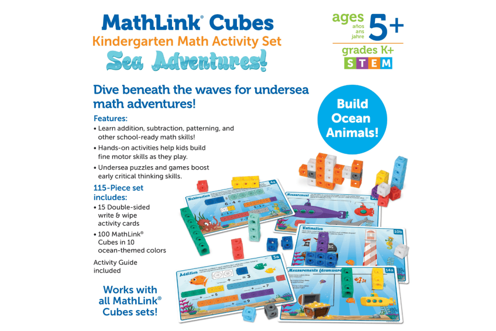 Mathlink Cubes Kindergarten Activity Set: Sea Adventure!