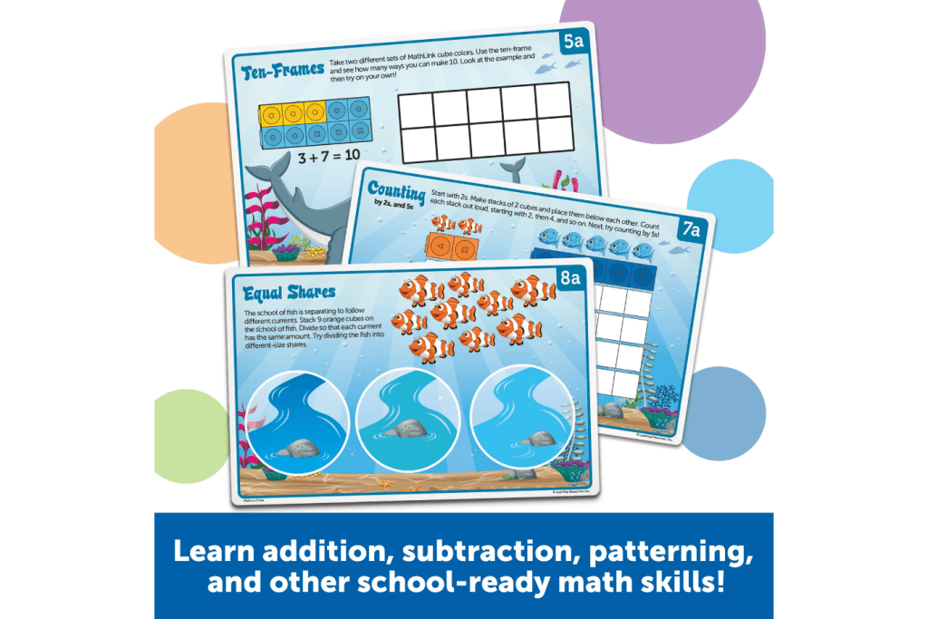 Mathlink Cubes Kindergarten Activity Set: Sea Adventure!