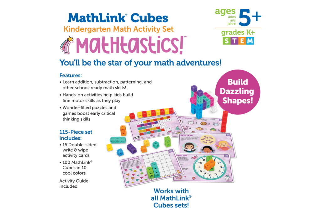 MathLink® Cubes Kindergarten Math Activity Set: Mathtastics!