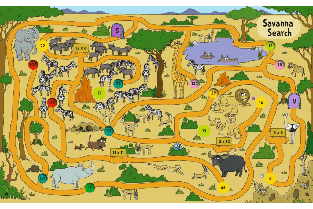 Mega Math Maze: A Multiplication Adventure