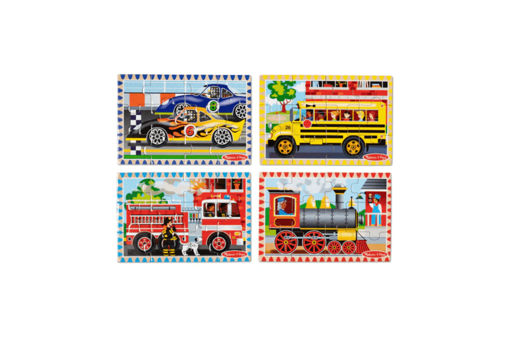 Melissa & Doug Puzzles in a Box (4 Puzzles)