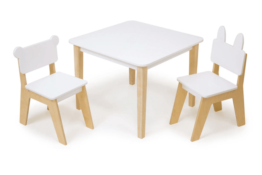 MENTARI  Kid&#39;s Table and Chair Set, children&#39;s table and chairs, neutral table and chairs set, table and chairs for toddlers, cute table and chair set for kids, table and chair set for kid, play table for kid, meal table for kids, Toronto, Canada