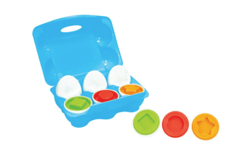 MIX &amp; MATCH EGGS PLaywell, mix and match eggs, eggs with shapes and colours inside, play eggs you can open, pretend plastic eggs with shapes inside, colour matching activities for children, Toronto, Canada