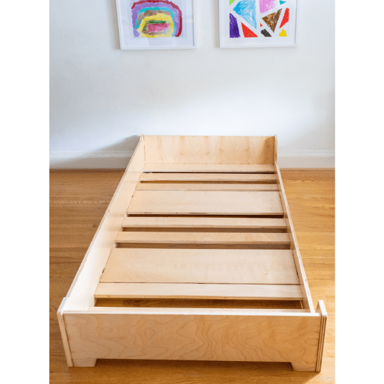 Montessori Floor Bed (Flips To A Toddler Bed) - Wood Imperfections