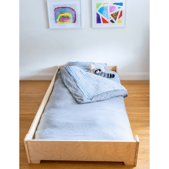 Montessori Floor Bed (Flips To A Toddler Bed) - Wood Imperfections