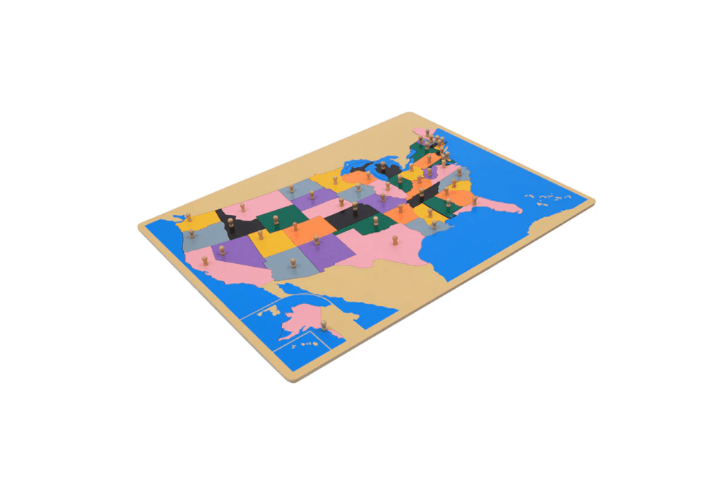 Montessori Puzzle Maps & Puzzle Map Cabinet