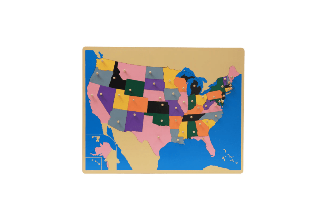 Montessori Puzzle Maps & Puzzle Map Cabinet