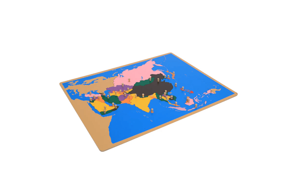 Montessori Puzzle Maps & Puzzle Map Cabinet
