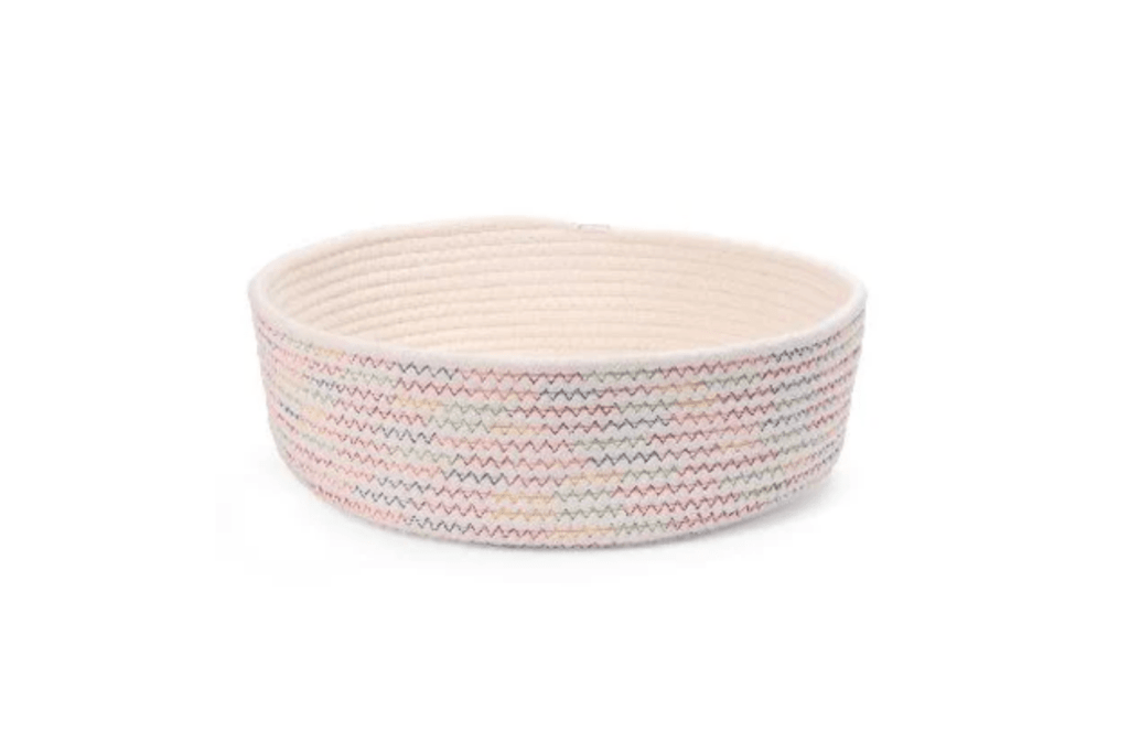Moulin Roty Large Cotton Rope Basket, Les Toupitis - Large Display Basket, nursery storage options, Montessori classroom baskets, The Montessori Room, Toronto, Ontario, Canada. 
