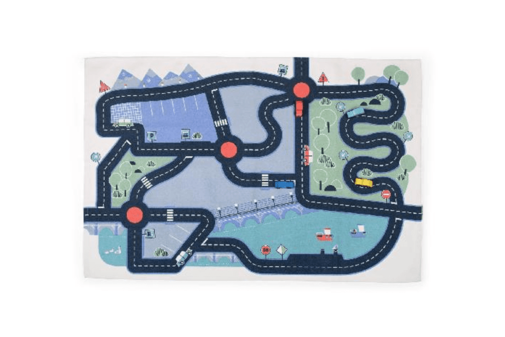 Moulin Roty - Road Play Mat, Moulin Roty
Avenue Du Moulin - Play Mat, neutral road play mat, neutral road rug for kids, nice road rug for kids, alternative to ikea road rug, Toronto, Canada, road rug, road map rug, road carpet
