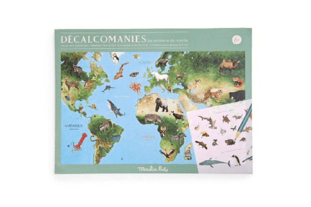 Moulin Roty
Tout Autour Du Monde - World Map With Transfers, animals of the world moulin roty, animals of the world molin roty toronto, Canada, transfer activitiy for kids, travel activities for kids