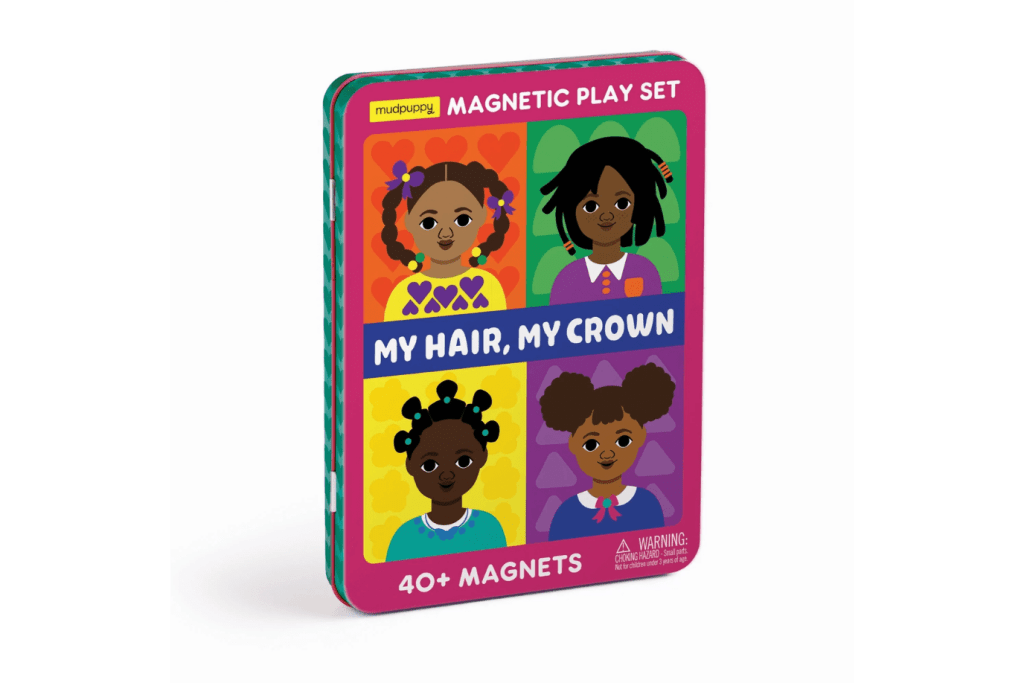 My Hair, My Crown Magnetic Play Set, Mudpuppy, best travel toys, best magnetic toys, The Montessori Room, Toronto, Ontario, Canada. 