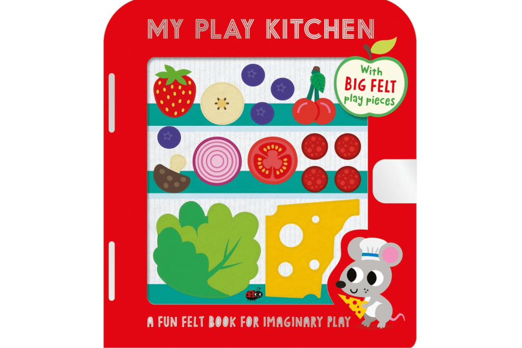 My Play Kitchen BB By Cara Jenkins, Scott Barker &amp; Make Believe Ideas, felt activity book, travel activity books for kids, best travel activities for children, travel activities for little kids, activity books for kids, Toronto, Canada